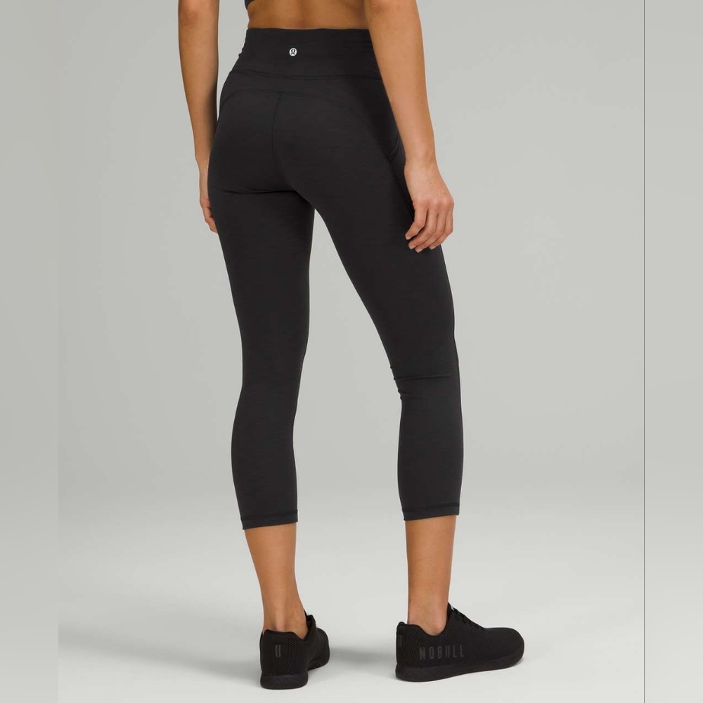 Lululemon Invigorate High-Rise Crop Pants Heathered Black Size 0 - Picture 3 of 10